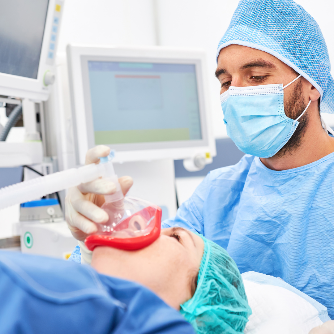 Coronis health anesthesiologist administering anesthesia to patient