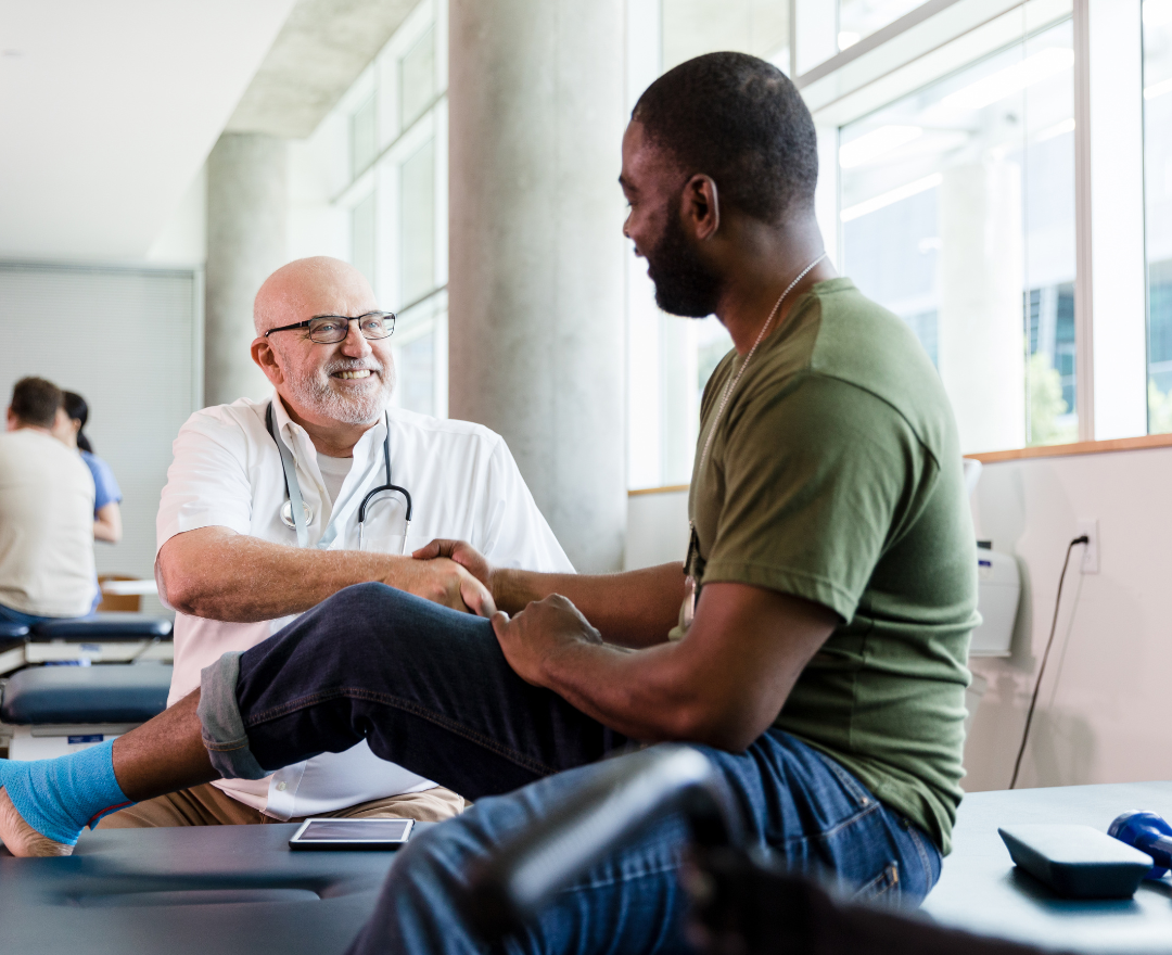 coronis health orthopedist examining patient